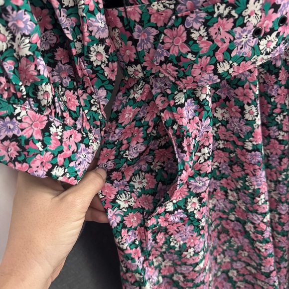 E.D. Michaels Vintage Floral Midi Dress Romantic Cottagecore Prairie Retro - Picture 10 of 12